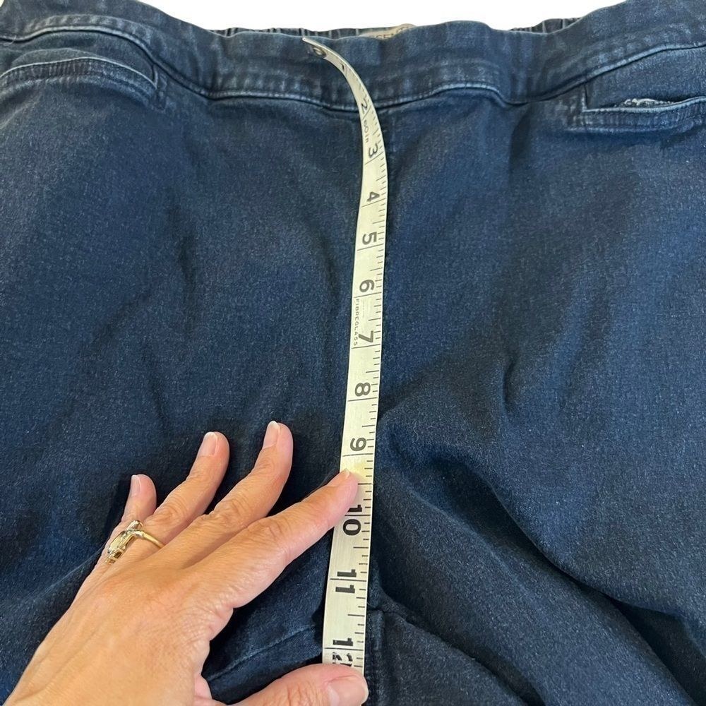 Catherine's Essential Flat Front Stretch Blue Den… - image 8